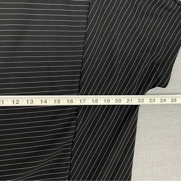 Chico's Top Striped Pop-over Shirt Sz 2 / Large Black and white - Picture 3 of 6